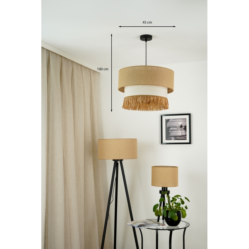 Brilagi - Luster na lanku WINNETOU BOHO 1xE27/15W/230V pr. 45 cm hnedá/krémová