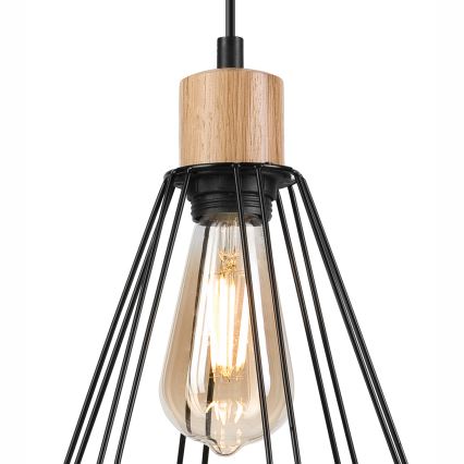 Brilagi - Luster na lanku WOODY BASKET 1xE27/60W/230V dub