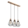 Brilagi - Luster na lanku WOODY BASKET 3xE27/60W/230V dub