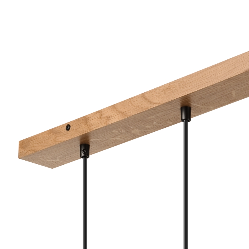 Brilagi - Luster na lanku WOODY BASKET 3xE27/60W/230V dub