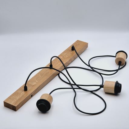 Brilagi - Luster na lanku WOODY BASKET 3xE27/60W/230V dub