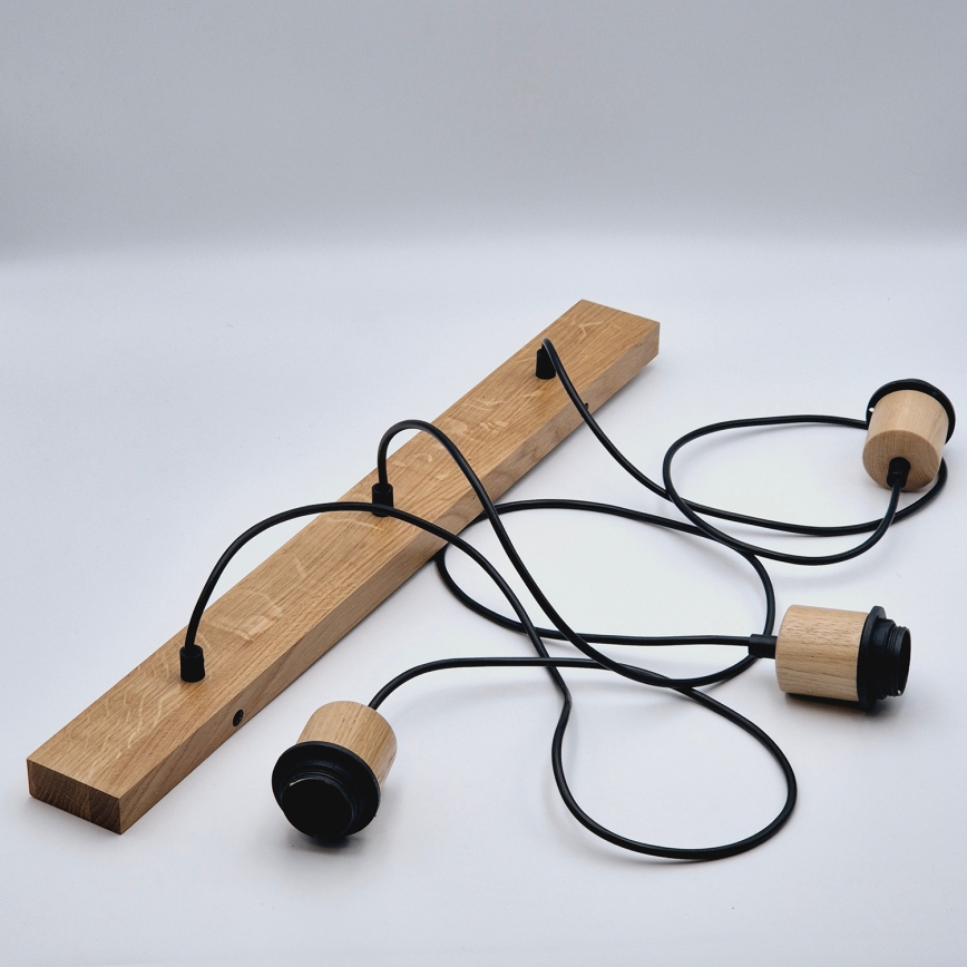 Brilagi - Luster na lanku WOODY BASKET 3xE27/60W/230V dub