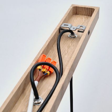 Brilagi - Luster na lanku WOODY BASKET 3xE27/60W/230V dub
