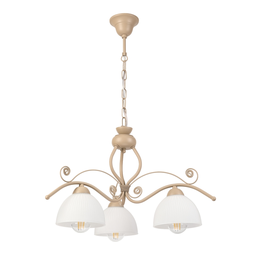 Brilagi - Luster na reťazi ANTICO MODERN 3xE27/60W/230V béžová
