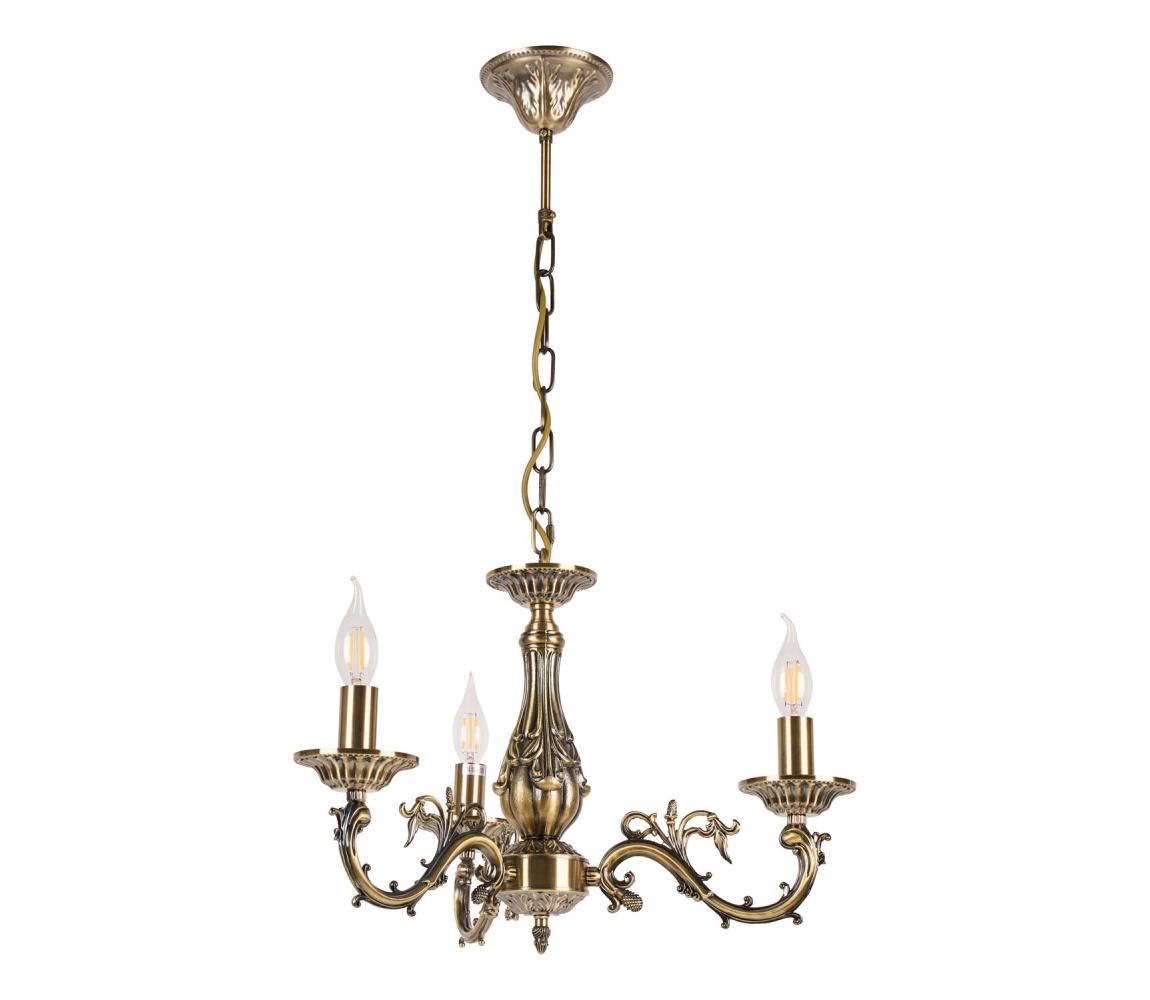 Brilagi - Luster na reťazi CLASSIC 3xE14/10W/230V mosadz bg72839