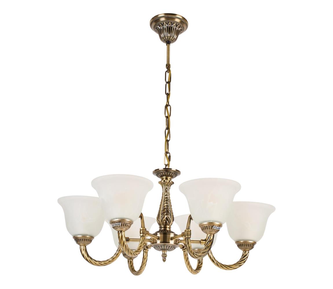 Brilagi - Luster na reťazi CLASSIC 6xE14/10W/230V mosadz bg72836