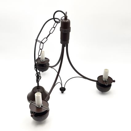 Brilagi - Luster na reťazi COTTAGE 3xE14/40W/230V dub/biela