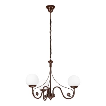 Brilagi - Luster na reťazi COTTAGE 3xG9/40W/230V hnedá/biela