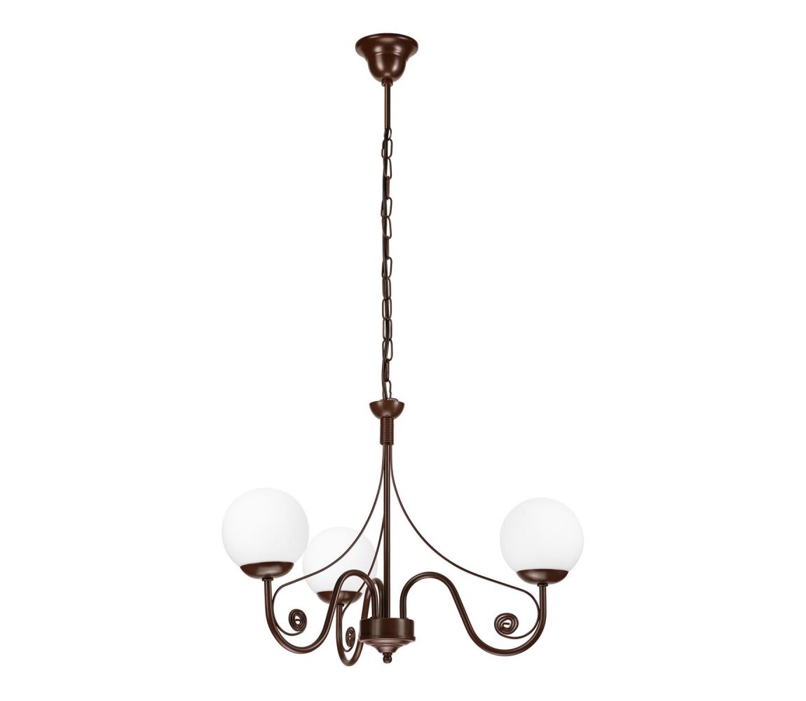 Brilagi Brilagi - Luster na reťazi COTTAGE 3xG9/40W/230V hnedá/biela