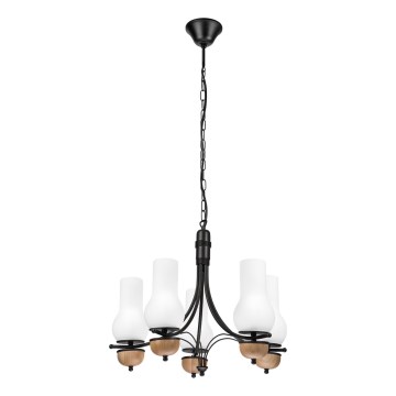 Brilagi - Luster na reťazi COTTAGE 5xE14/40W/230V buk/biela