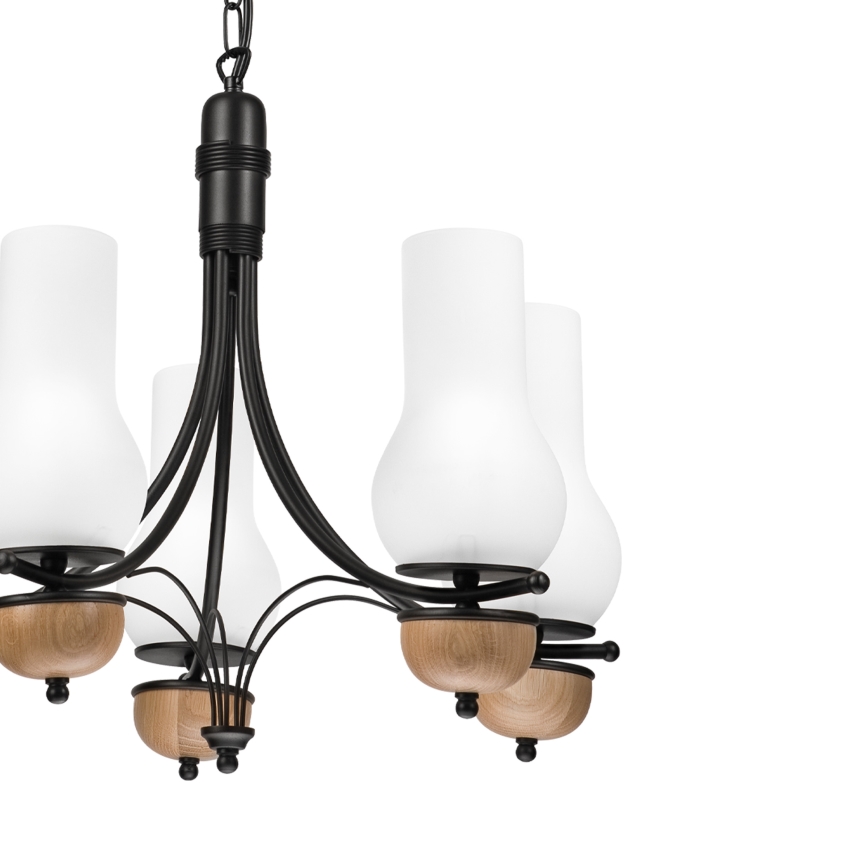 Brilagi - Luster na reťazi COTTAGE 5xE14/40W/230V buk/biela