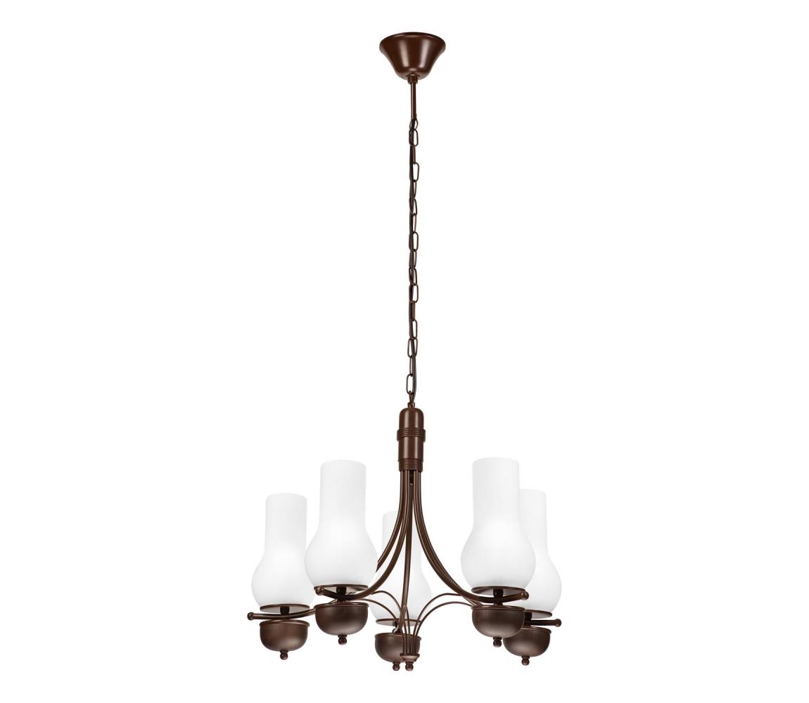 Brilagi Brilagi - Luster na reťazi COTTAGE 5xE14/40W/230V dub/biela