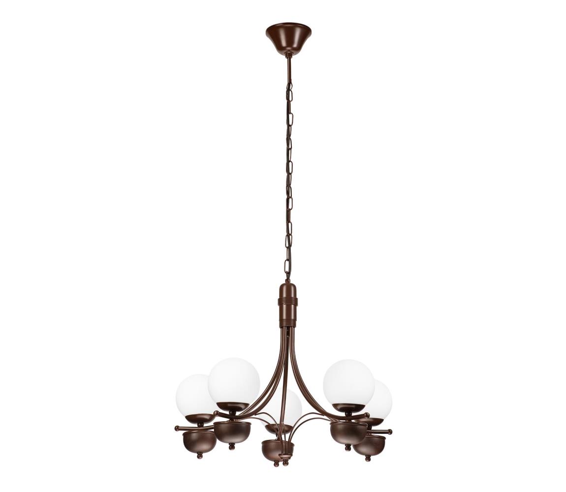 Brilagi Brilagi - Luster na reťazi COTTAGE 5xG9/40W/230V dub/biela