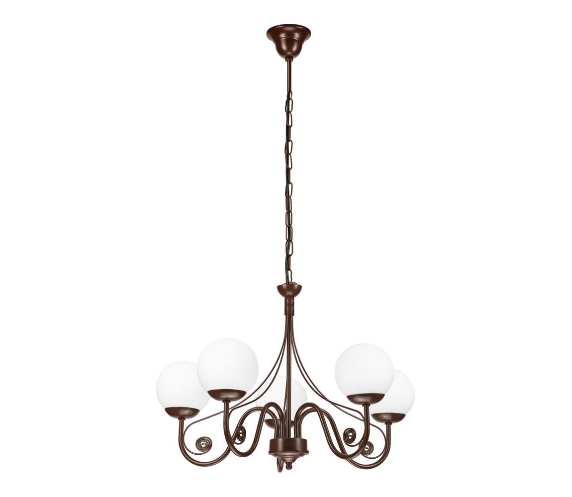 Brilagi Brilagi - Luster na reťazi COTTAGE 5xG9/40W/230V hnedá/biela