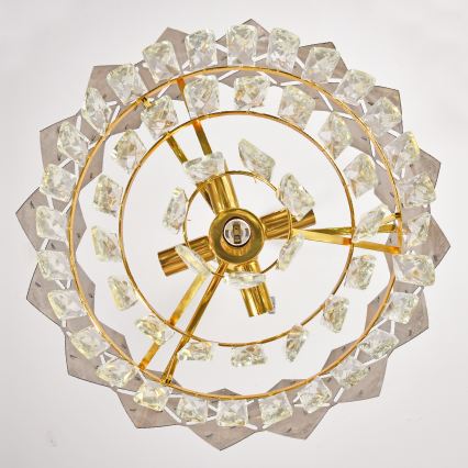 Brilagi - Luster na reťazi CRISTAL 5xE14/40W/230V pr. 38 cm zlatá/čierna