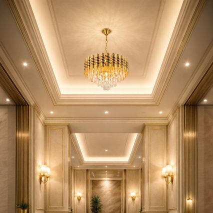 Brilagi - Luster na reťazi CRISTAL 5xE14/40W/230V priemer 38 cm