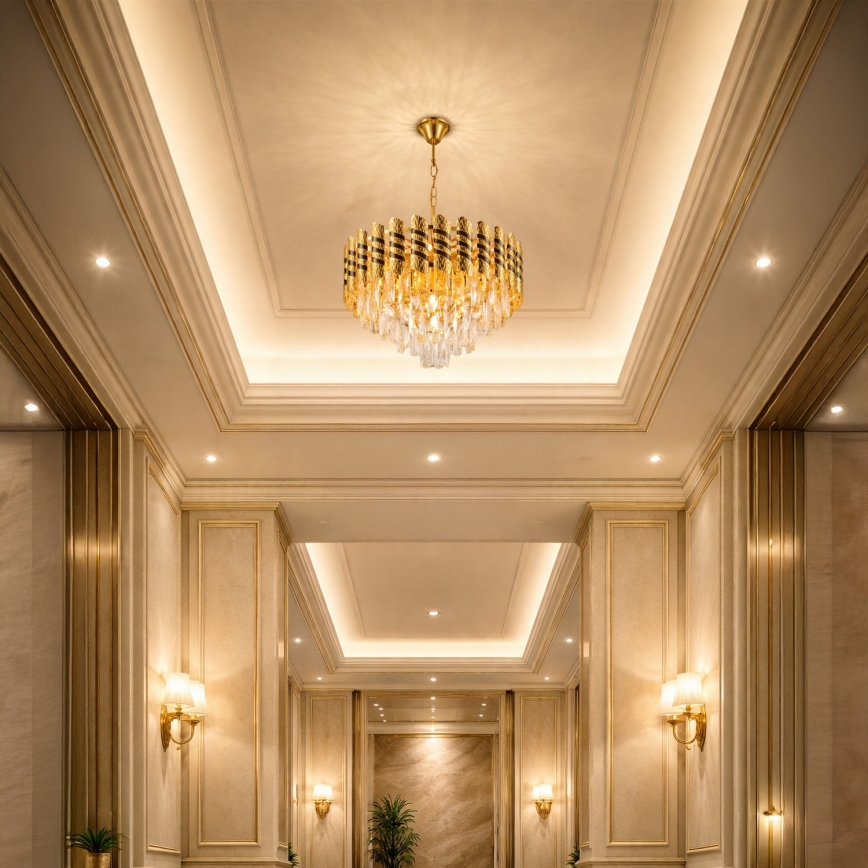 Brilagi - Luster na reťazi CRISTAL 5xE14/40W/230V priemer 38 cm