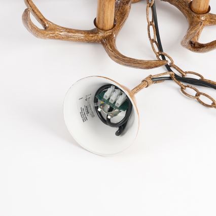 Brilagi - Luster na reťazi DEER 6xE14/10W/230V pr. 70 cm parohy