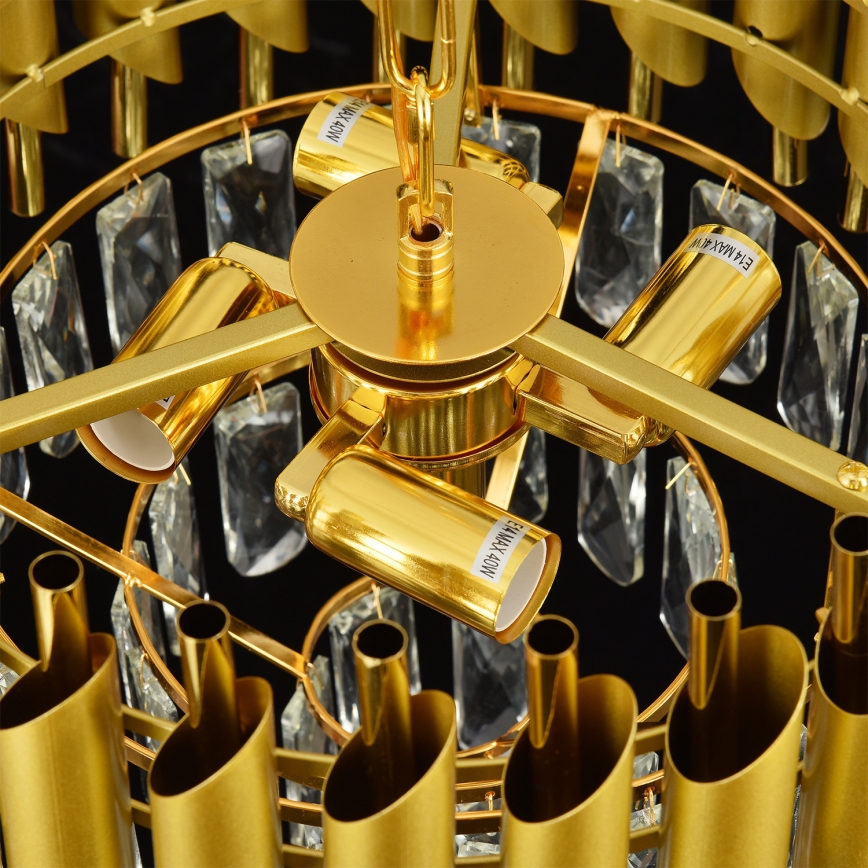 Brilagi - Luster na reťazi ECLIPSE 5xE14/10W/230V pr. 38 cm zlatý