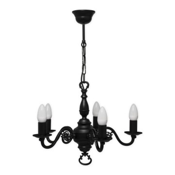 Brilagi - Luster na reťazi IMPERO 5xE14/60W/230V čierny