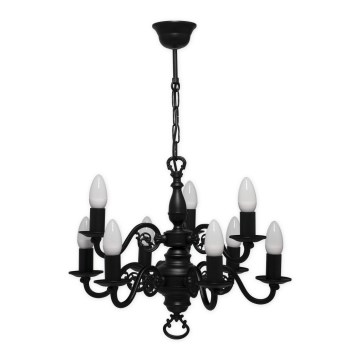 Brilagi - Luster na reťazi IMPERO 9xE14/60W/230V čierny