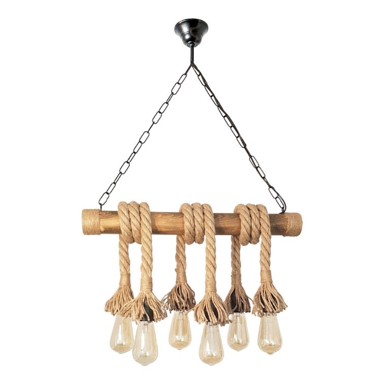 Brilagi - Luster na reťazi KOS 6xE27/60W/230V buk