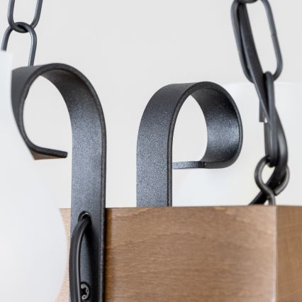 Brilagi - Luster na reťazi QUEEN 2xE14/40W/230V buk/orech