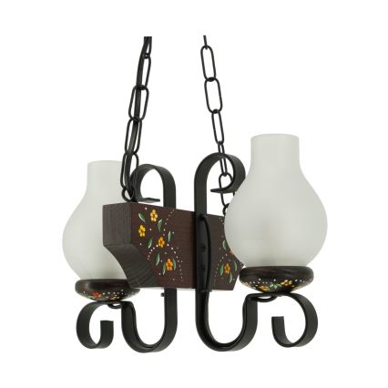 Brilagi - Luster na reťazi QUEEN 2xE14/40W/230V buk/wenge