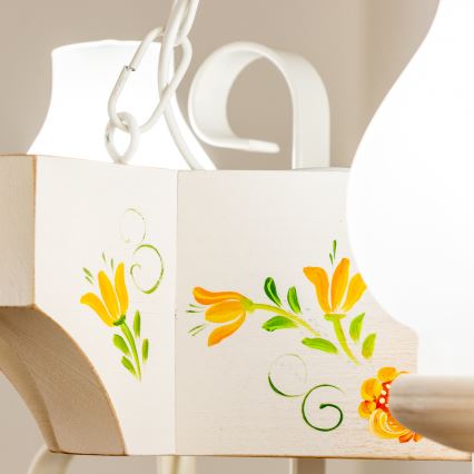 Brilagi - Luster na reťazi QUEEN 3xE14/40W/230V buk/krémová