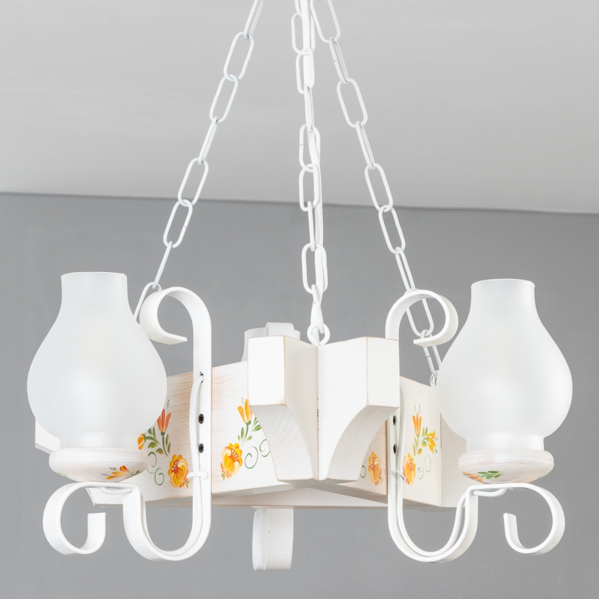 Brilagi - Luster na reťazi QUEEN 3xE14/40W/230V buk/krémová