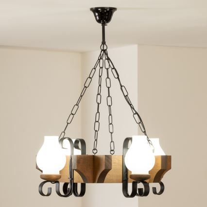 Brilagi - Luster na reťazi QUEEN 4xE14/40W/230V buk