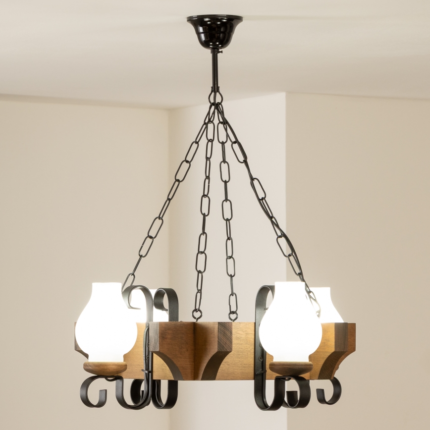 Brilagi - Luster na reťazi QUEEN 4xE14/40W/230V buk