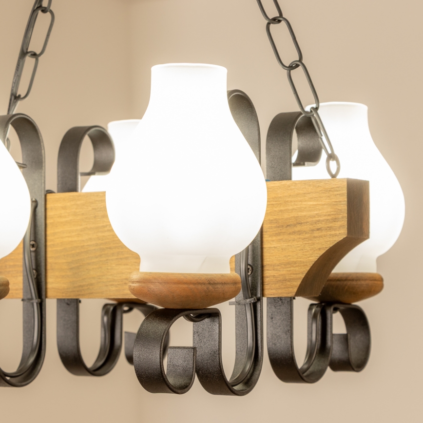 Brilagi - Luster na reťazi QUEEN 4xE14/40W/230V buk