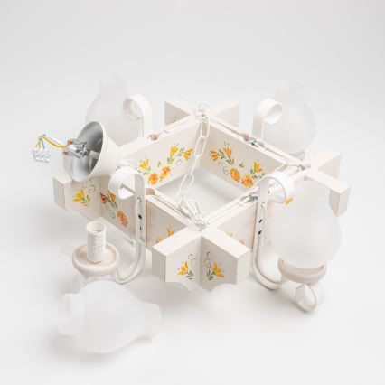 Brilagi - Luster na reťazi QUEEN 4xE14/40W/230V buk/krémová