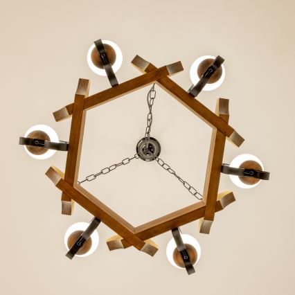 Brilagi - Luster na reťazi QUEEN 6xE14/40W/230V buk