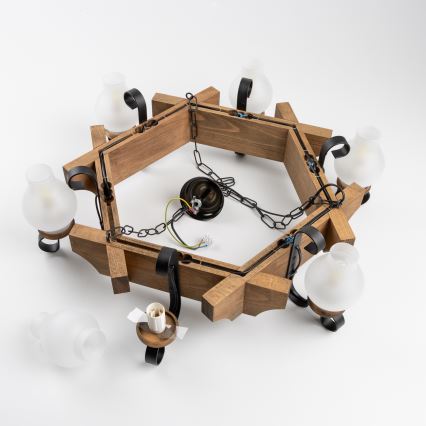 Brilagi - Luster na reťazi QUEEN 6xE14/40W/230V buk