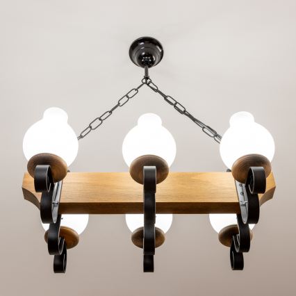 Brilagi - Luster na reťazi QUEEN 6xE14/40W/230V buk
