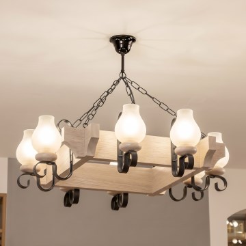 Brilagi - Luster na reťazi QUEEN 8xE14/40W/230V dub