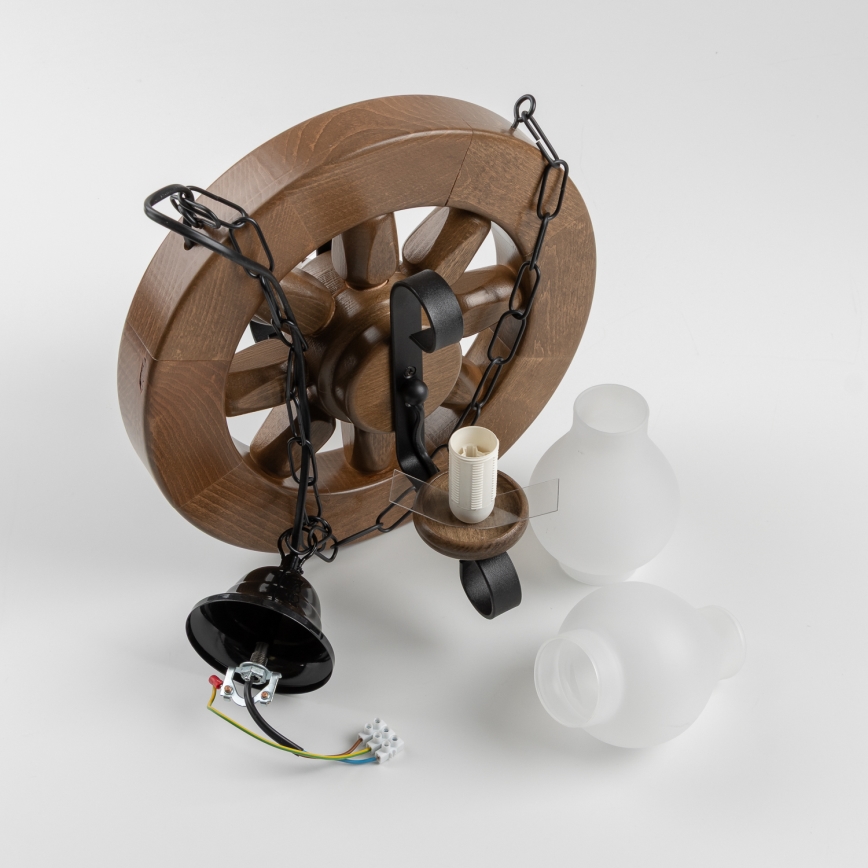 Brilagi - Luster na reťazi ROATA 2xE14/40W/230V buk/orech