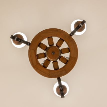 Brilagi - Luster na reťazi ROATA 3xE14/40W/230V buk