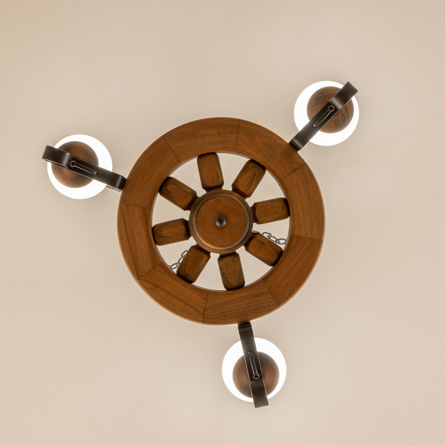 Brilagi - Luster na reťazi ROATA 3xE14/40W/230V buk