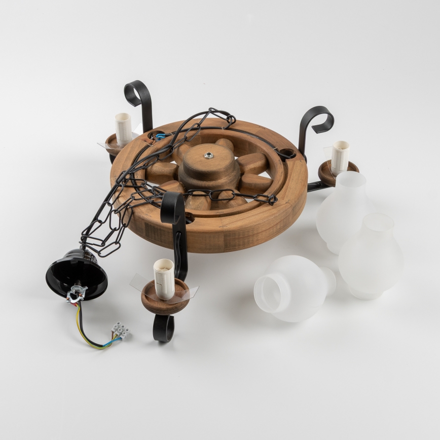 Brilagi - Luster na reťazi ROATA 3xE14/40W/230V buk