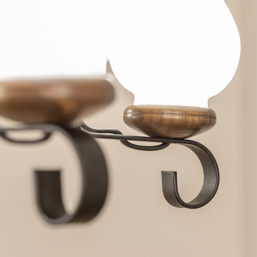 Brilagi - Luster na reťazi ROATA 5xE14/40W/230V priemer 70 cm buk/orech