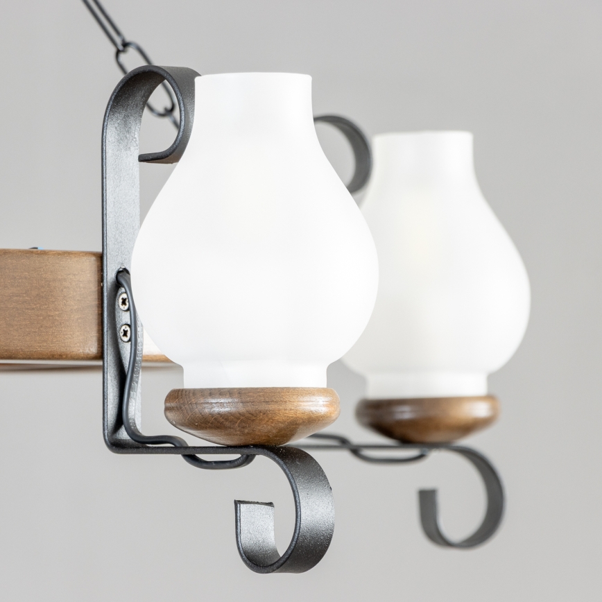 Brilagi - Luster na reťazi ROATA 5xE14/40W/230V priemer 70 cm buk/orech