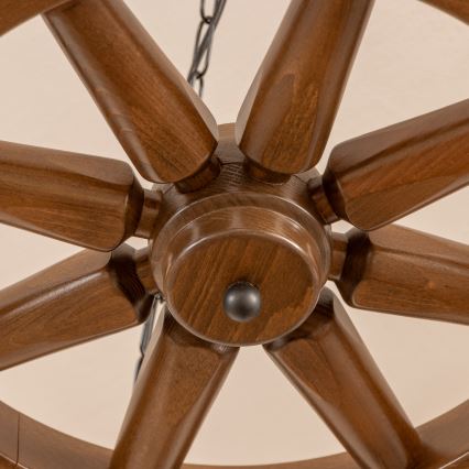 Brilagi - Luster na reťazi ROATA 5xE14/40W/230V priemer 70 cm buk/orech