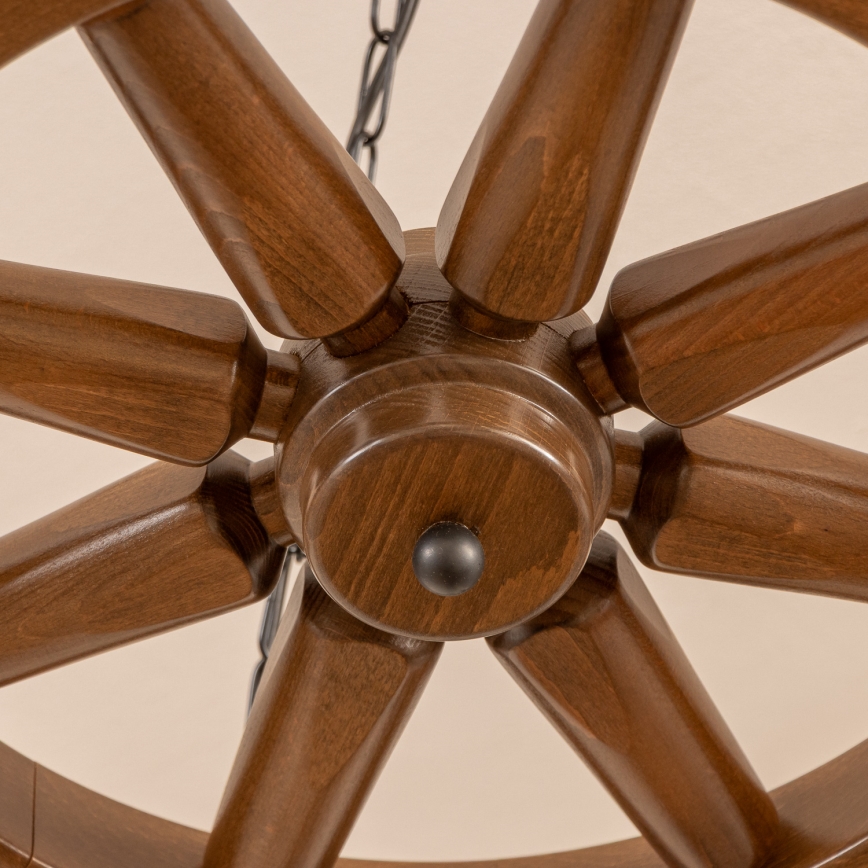 Brilagi - Luster na reťazi ROATA 5xE14/40W/230V priemer 70 cm buk/orech