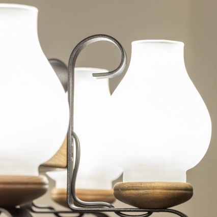 Brilagi - Luster na reťazi ROATA 8xE14/40W/230V priemer 70 cm buk