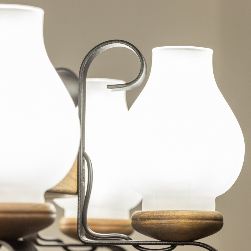 Brilagi - Luster na reťazi ROATA 8xE14/40W/230V priemer 70 cm buk