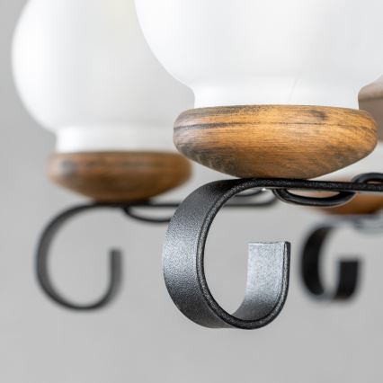 Brilagi - Luster na reťazi ROATA 8xE14/40W/230V priemer 70 cm buk