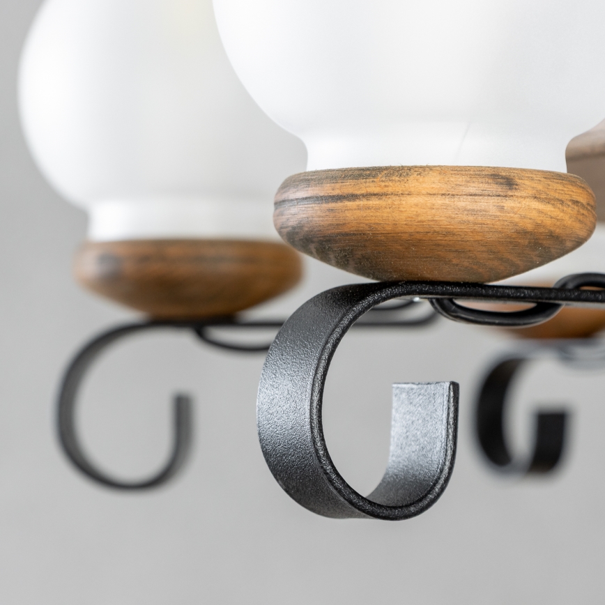 Brilagi - Luster na reťazi ROATA 8xE14/40W/230V priemer 70 cm buk